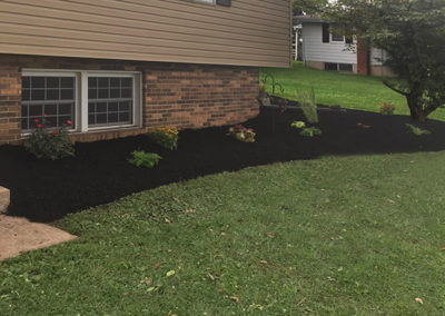 Mulching around a Home