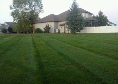 Home and Mowed Lawn